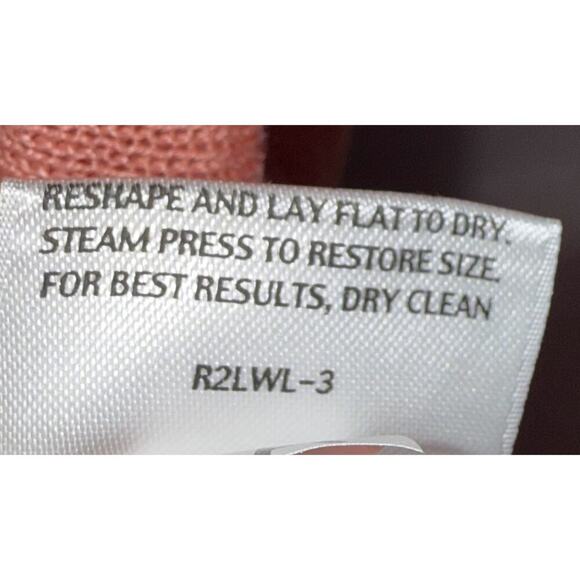 EILEEN FISHER Linen Blend Lightweight Sweater Coral Size M Boat Neck Relaxed Fit - Picture 4 of 7